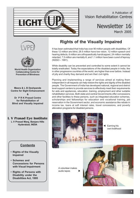 Newsletter 16 - Patient Care Services - LV Prasad Eye Institute