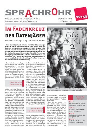SPRACHROHR 5/2007