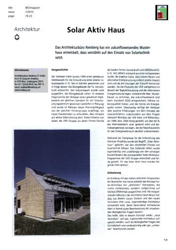 Solar Aktiv Haus - Weissenseer