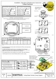 Installation, Operation & Maintenance Instructions 3-Stop ... - Kinetrol