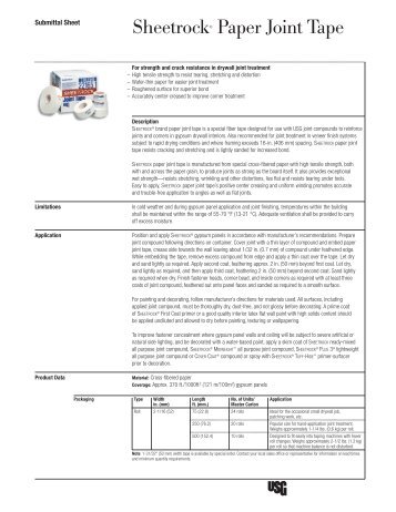 J1736 Sheetrock Paper Joint Tape - Huttig Building Products