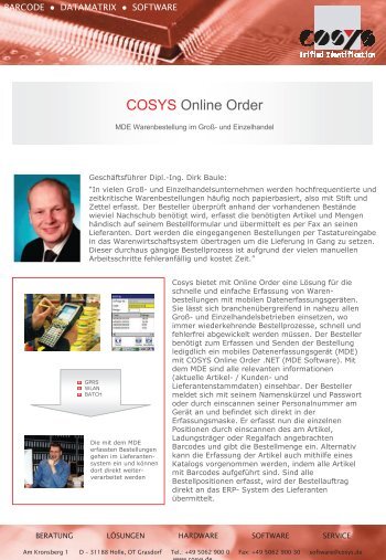 COSYS Online Order