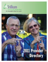 Specialist Lane County - Trillium Community Health Plans in Oregon