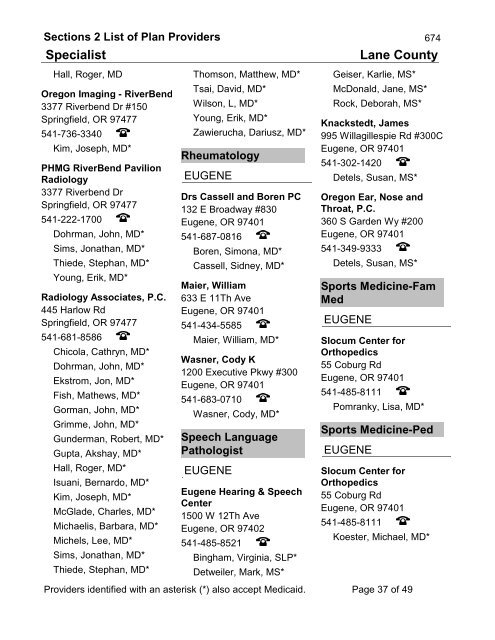 2011 Provider Directory 2011 Provider Directory - Trillium ...