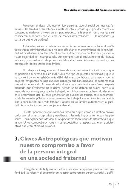 una visión antropológica del fenómeno migratorio - Cáritas Española