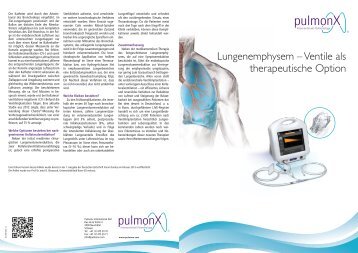 Lungenemphysem – Ventile als therapeutische Option - Pulmonx