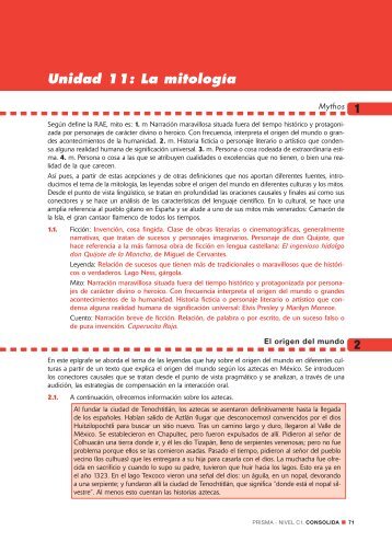 Unidad 11: La mitologÃ­a - Hueber