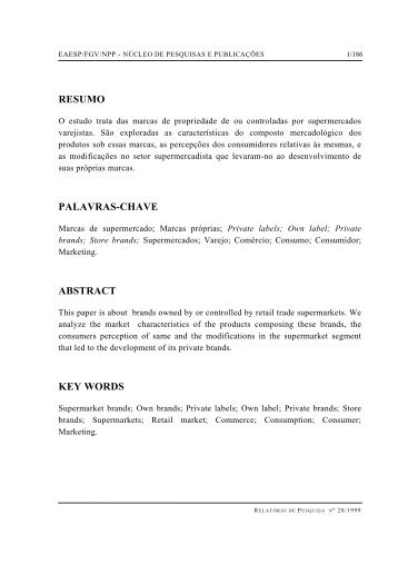 resumo palavras-chave abstract key words - GVpesquisa