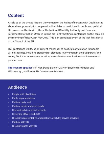 Conference Brochure - The National Disability Authority