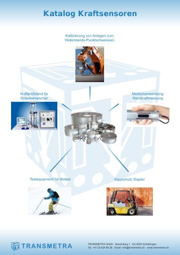 Katalog Kraftsensoren und WÃ¤gezellen - Transmetra