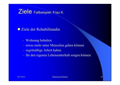 Problembeschreibung (Reha-Hypothese) - WerkstÃ¤tten:Messe