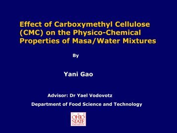 Effect of Carboxymethyl Cellulose - Food Science and Technology