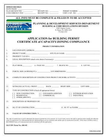 Building Permit - St. Lucie County