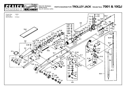 PARTS DIAGRAM FOR: TROLLEY JACK Model Nos: 7001 & 10QJ