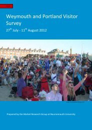 Weymouth and Portland Visitor Survey - Visit Dorset