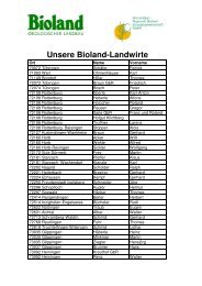 Unsere Bioland Vertrags-Landwirte - Baeckerei Wanner