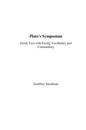 Plato's Symposium - Greek and Latin Texts with Facing Vocabulary ...