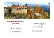 USA - Circuit Nouveau Mexique et Colorado - Prometour