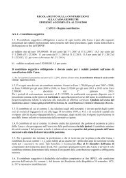 REGOLAMENTO SULLA CONTRIBUZIONE - Cassa Italiana Geometri