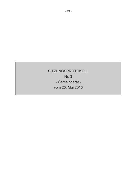 03. GR-Protokoll vom 20.05.2010 (180 KB) - .PDF - Volders