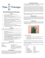 M5 Intimidator Board Instructions - Tadao Technologies