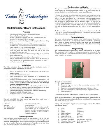 M5 Intimidator Board Instructions - Tadao Technologies