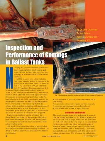 Inspection and Performance of Coatings in Ballast ... - PaintSquare