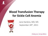 Chronic Transfusion Therapy for Sickle Cell Anemia