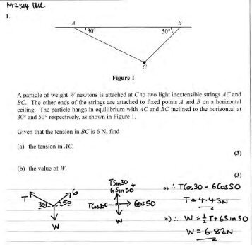 Edexcel M1 - June 2014 Model Answers by Arsey