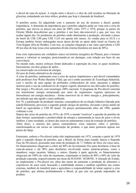 ComissÃ£o Especial da Bioenergia - RCE 1/2006 - RelatÃ³rio