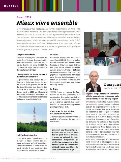 "Regards" 140 janvier 2010 (pdf - 2,98 Mo) - Ville de Saint Jean de ...