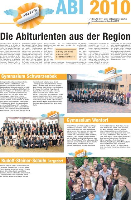 ABI 2010 - Bergedorfer Zeitung