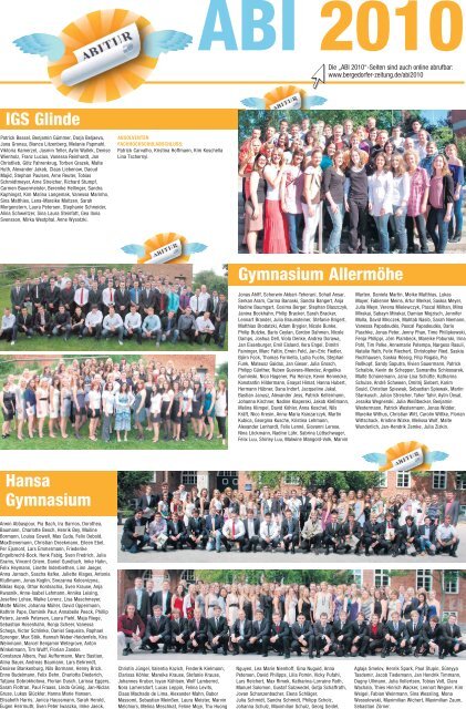 ABI 2010 - Bergedorfer Zeitung