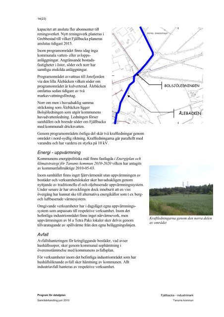 Program fÃ¶r detaljplan fÃ¶r verksamheter FjÃ¤llbacka - Tanums kommun