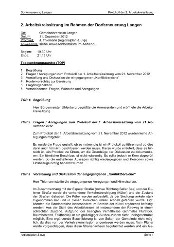 Protokoll - Samtgemeinde Lengerich