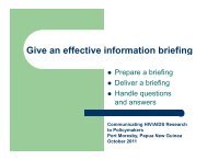 How to conduct an information briefing - Communicating with ...