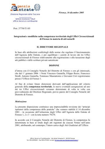 Documenti Agenzia delle Entrate - Direzione regionale Toscana ...