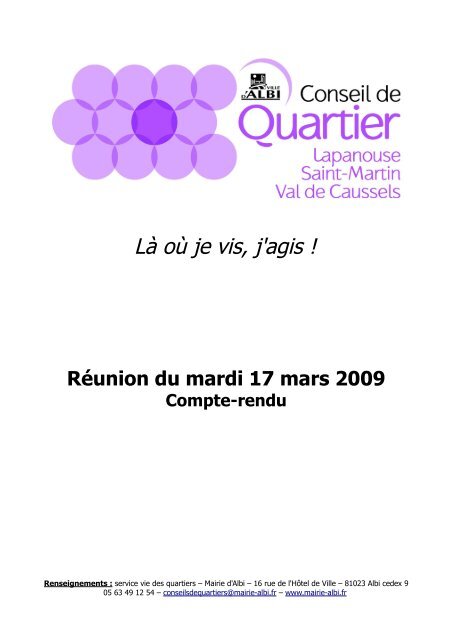 compte-rendu de la rÃ©union du conseil de quartier Lapanouse Saint ...