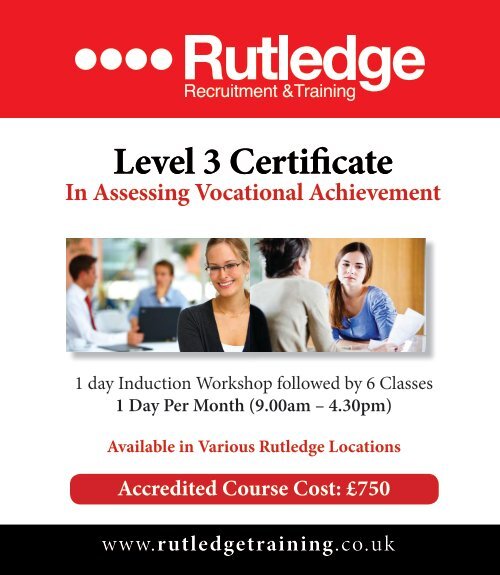 Level 3 Certificate In Assessing Vocational Achievement - Training