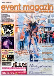 Event-Magazin mit Regional-Tipp | Ausgabe 10. | August 2014