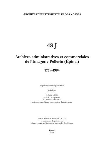 Fonds de l'Imagerie d'Ãpinal SA (v. 1850-1995). - Archives ...