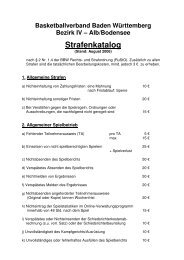 Strafenkatalog des Bezirks (PDF) - TV Derendingen Basketball