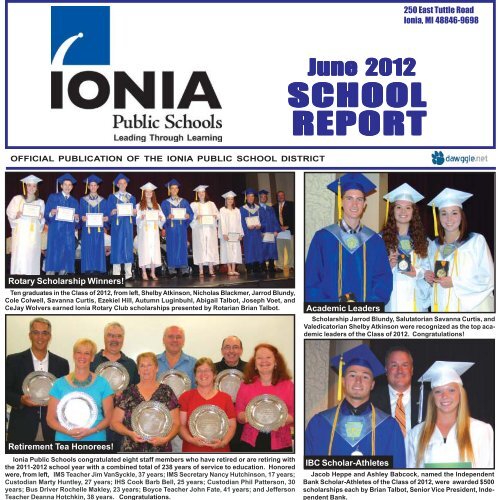 June 2012 School Report Ionia Public Schools