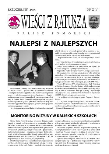 2009.10 Wiesci z ratusza.pdf - MGOK Kalisz Pomorski