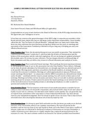 sample informational letter for new elected hoa board members