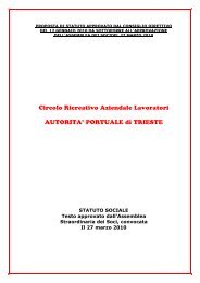 Circolo Ricreativo Aziendale Lavoratori AUTORITA' PORTUALE di ...