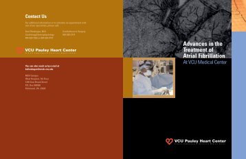 Advances in the Treatment of Atrial Fibrillation - VCU Pauley Heart ...