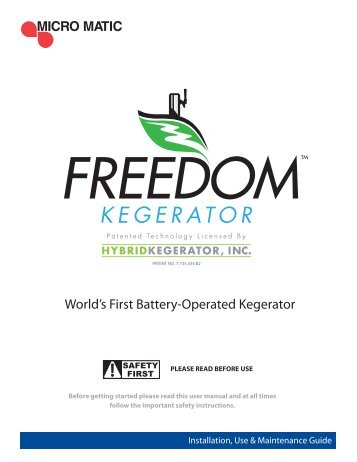 MMF-B Freedom Kegerator Owners Manual.pdf - Micro Matic USA