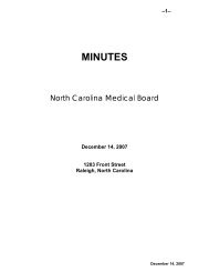 MINUTES - NC Medical Board