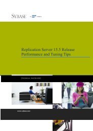 Replication Server 15.5 Performance and Tuning Tips - Sybase
